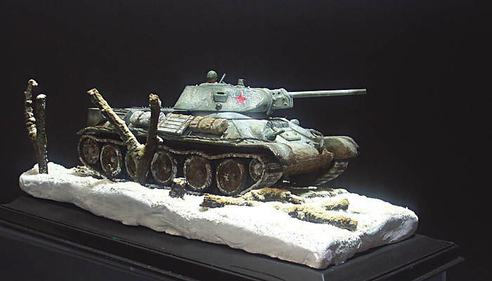 T 34 in Winter Camouflage
