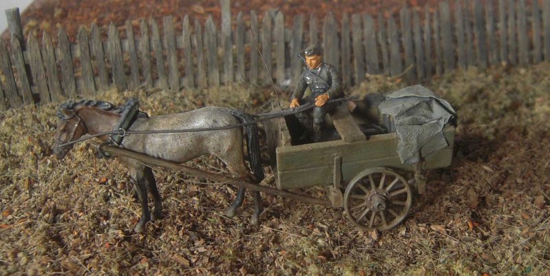 One horse-power farm cart in Wehrmacht Service 
